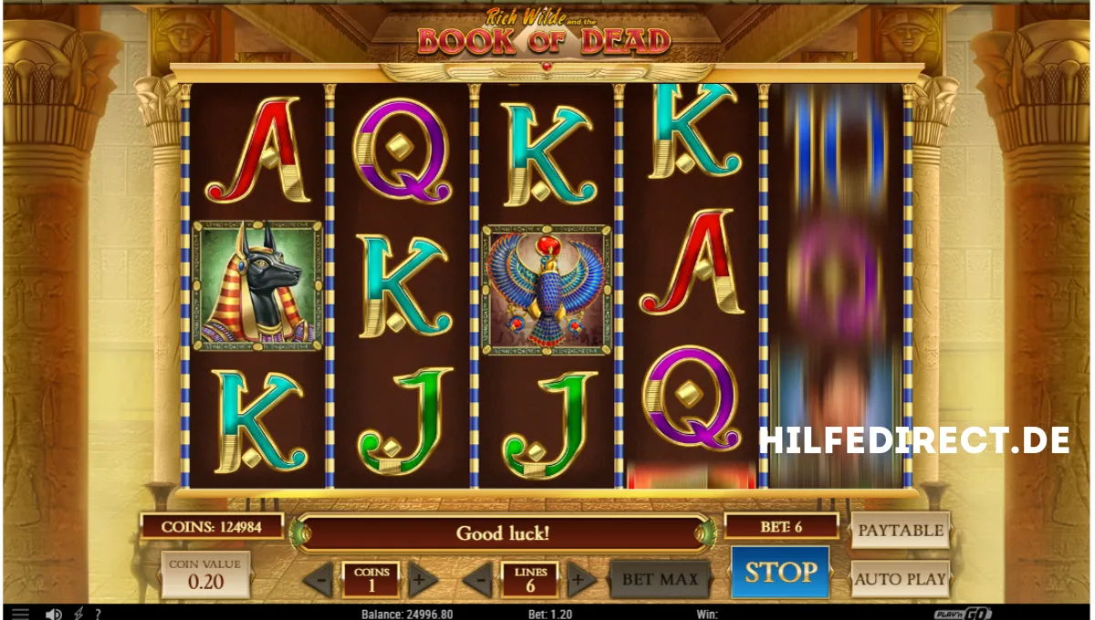 Mehrere Rich Wilde Symbole erscheinen gleichzeitig auf den Walzen im Spielautomat Book of Dead